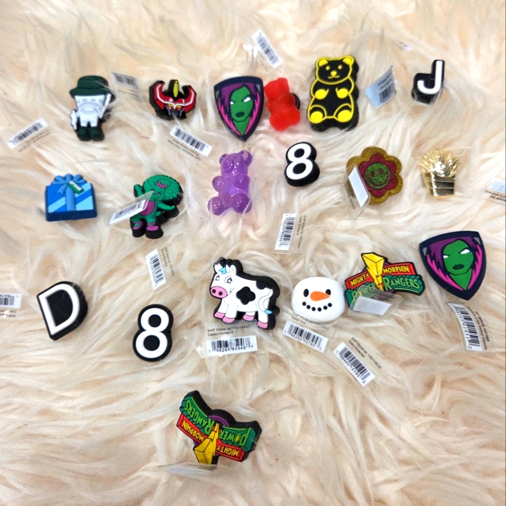 Bundle of 18 Crocs Jibbitz Charms – Fun Mixed Lot